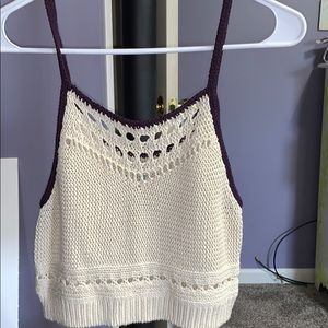 NWOT knit super cropped ae top!